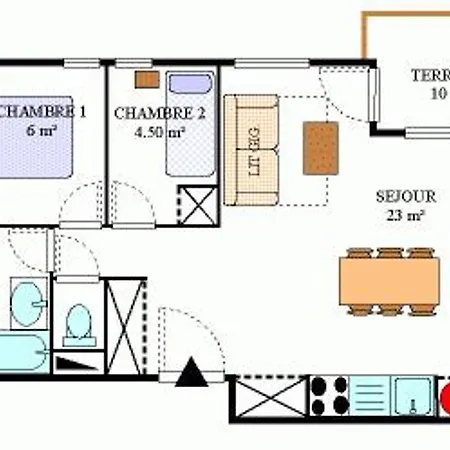 Apartmán Confortable A Pour 6 Avec Terrasse - Fr-1-508b-1 *
